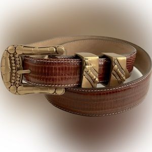 💕Vintage💕 WCM New York Calfskin Full Grain Leather Belt Small